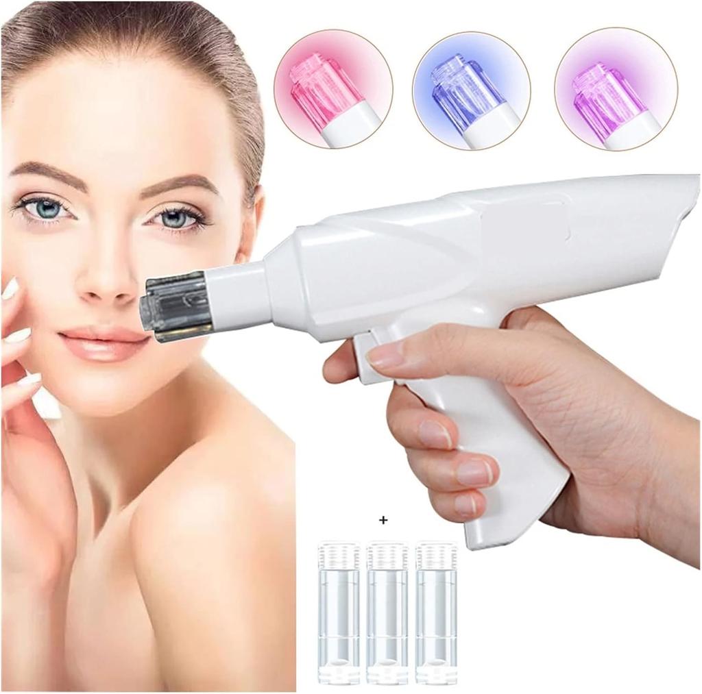 Microcrystalline Beauty Gun PAINLESS Nano Needle 10X Serum Absorption Professional Glowing Skin At Home Buy Now & Get 3 Free Heads
