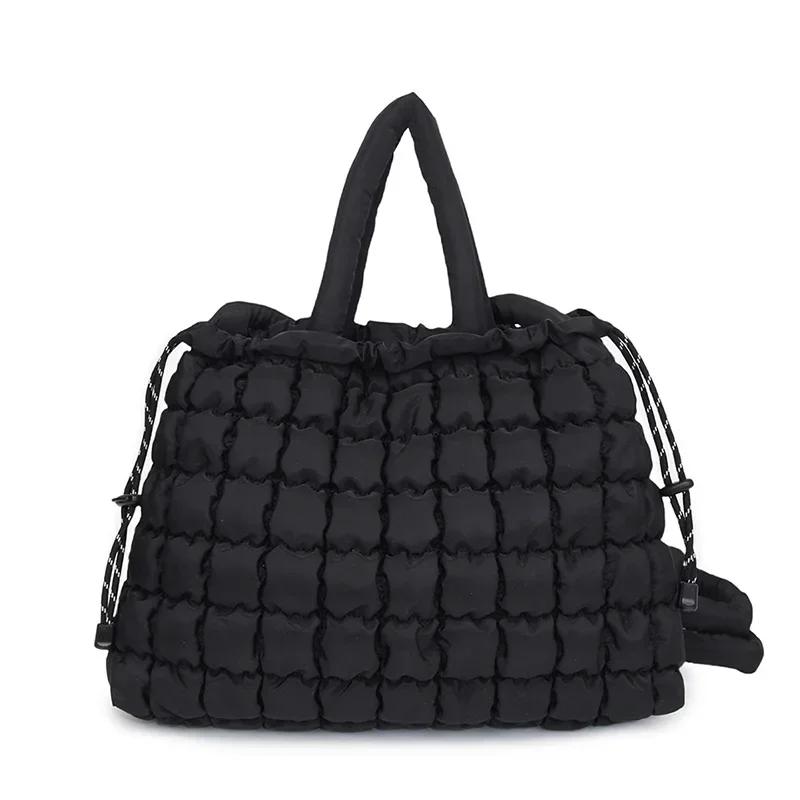 

Большая вместительная женская сумка-тоут с ромбовидной сеткой, сумка на плечо, простая и универсальная, элегантная, новый стиль