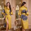 Yaoting's new pajamas women's spring and autumn seven-quarter-sleeved satin pajamas women's long-sleeved thin loungewear WP1110
