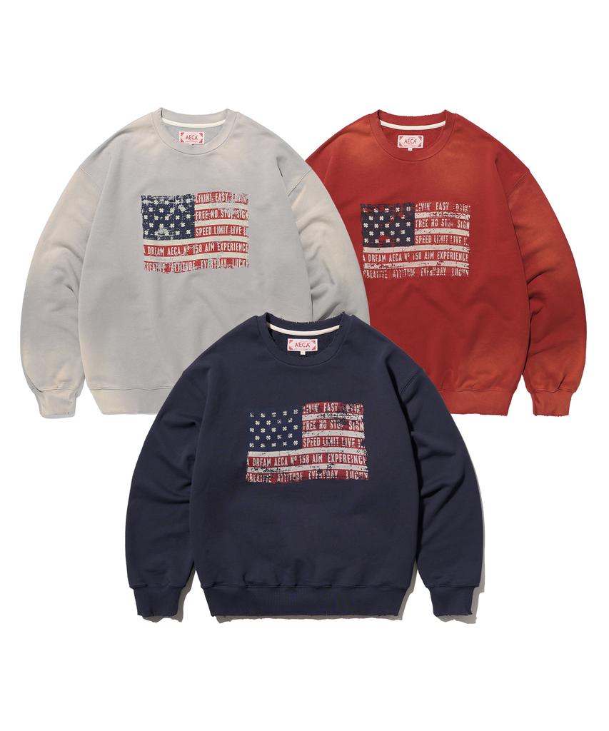 AECA Easy & Free Flag Sweat Shirts (3 Colors)