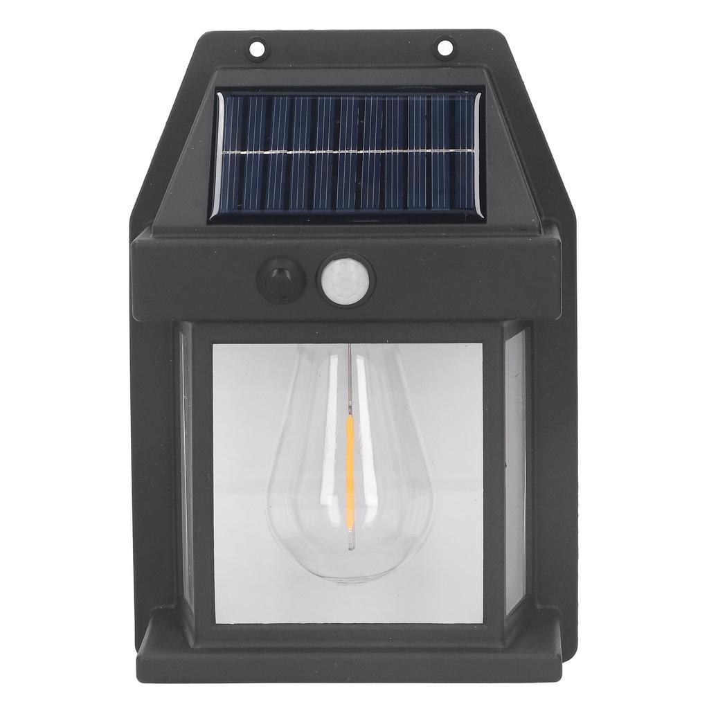 Solar Tungsten Wall Light Outdoor Sensor Interaction Lamp Exterior Lighting Fixtures Wall Mount IP65 Waterproof Black