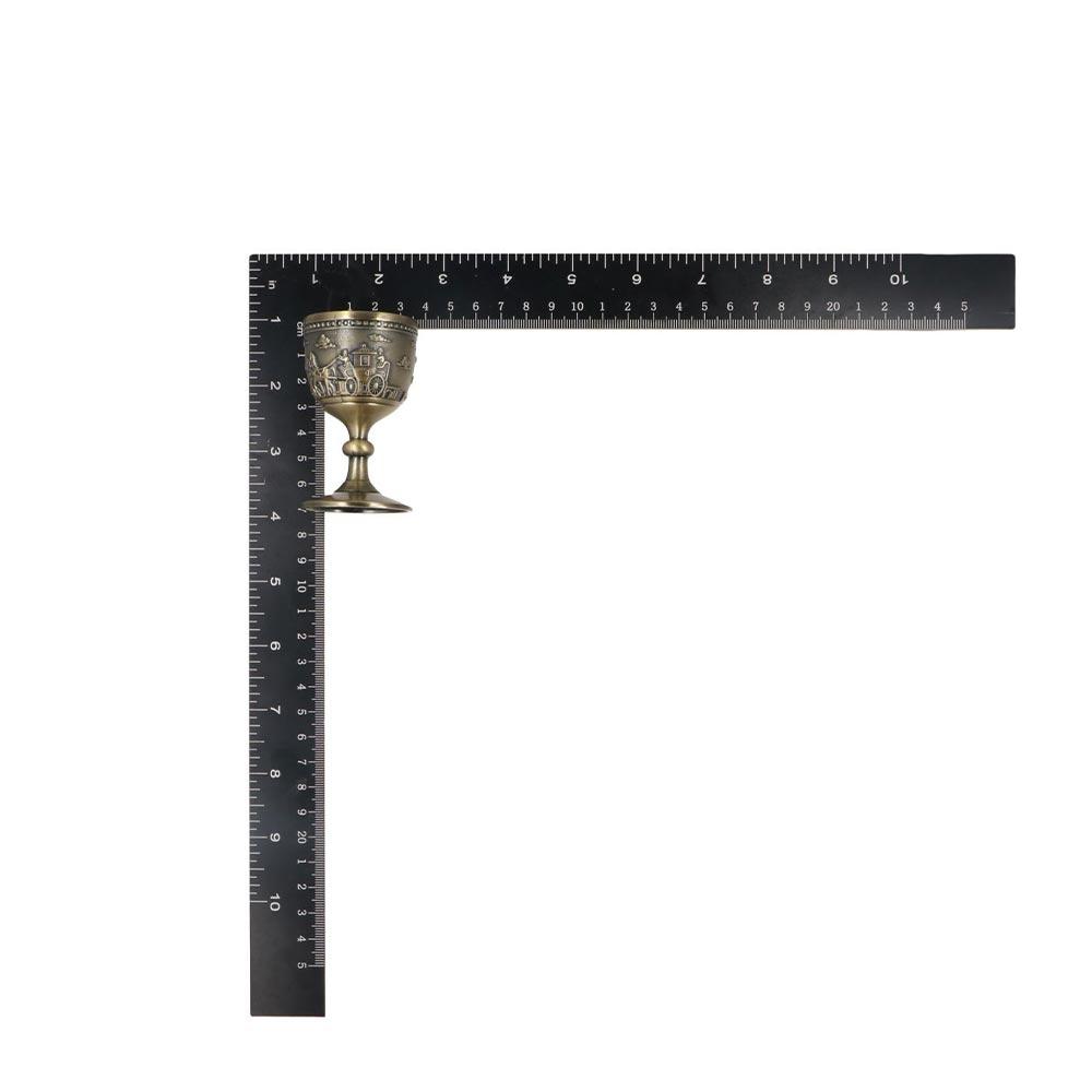 Carving Pattern Castle Metal Wine Cup Handicrafts European Style Handmade Small Goblet Classical Carving Wine Glass Home Decor