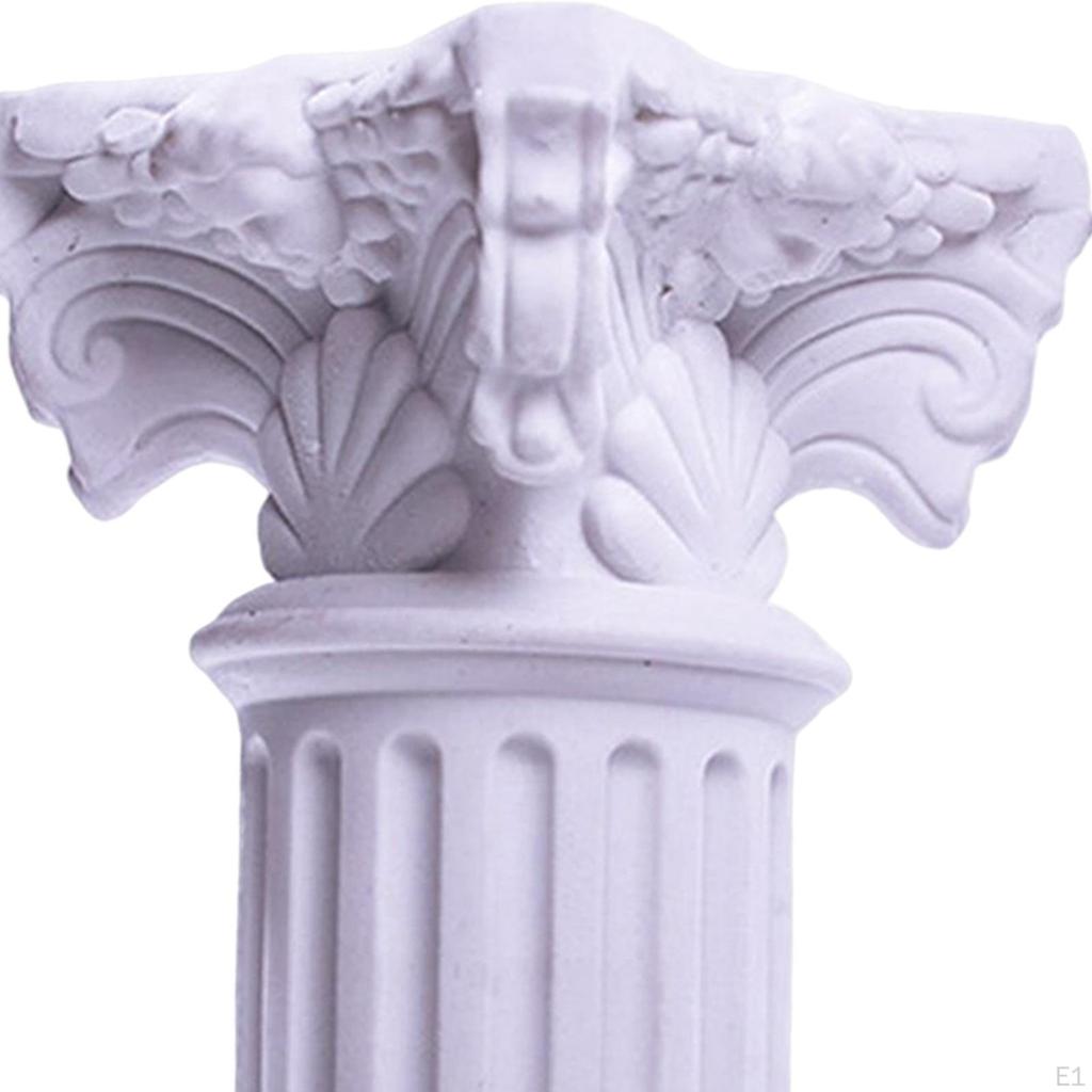 Miniature Roman Pillar Statue Pedestal Stand Candle Holder Greek Column Sculpture Figurine for
