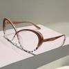 Cat Eye Glasses Women Fashion Candy Color Decor Eyewear Trendy Brand Design Blue Light Blocking Patchwork Optical Frames