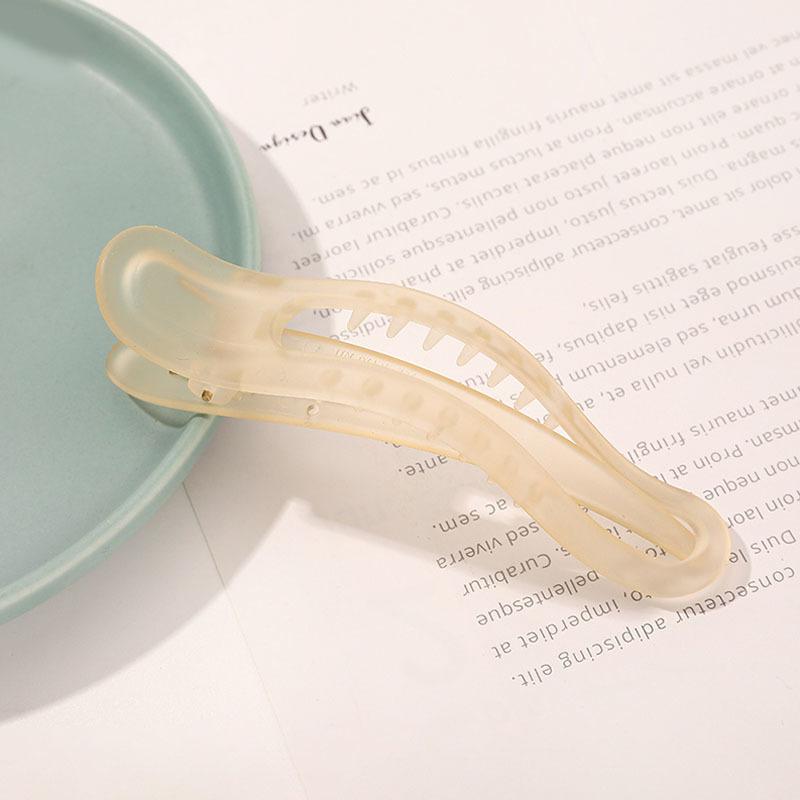 

Корейская матовая большая заколка BB для женщин и девочек, аксессуары для волос, модные цветные однотонные акриловые зубчатые нескользящие заколки для волос, заколки для волос бежевый