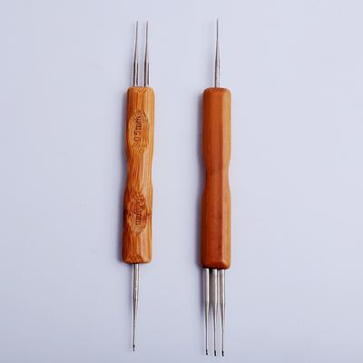 Dwugłowicowy dredak szydełkowy bambusowy uchwyt igła do dredów fryzura