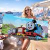 Cartoon T-Thomas and F-Friends Towel Quick Dry Absorbent Beach Towel for Sports, Fitness, Swimming and Outdoor Activities