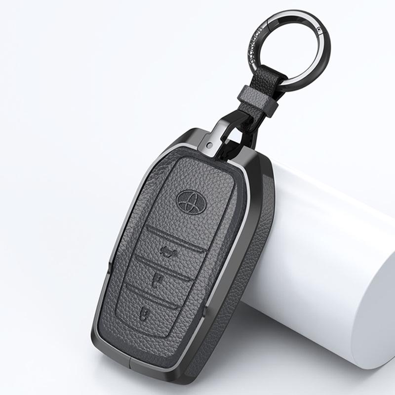 Чехол для ключа Toyota: Натуральная кожа для Camry 9-го поколения, RAV4, Wildlander, Venza, Sienna