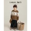 YOYO Boys' Winter Sesame Dot Jacquard Sweater