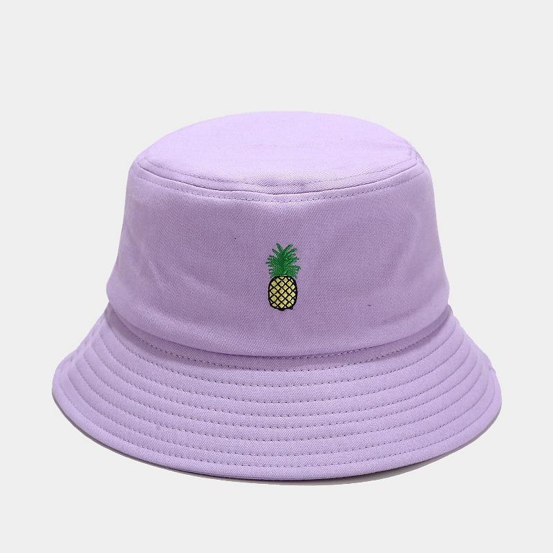 Panama Bucket Hat Fruit Strawberry Embroidered Fishing Cap Men Women Travel Beach Sun Hats