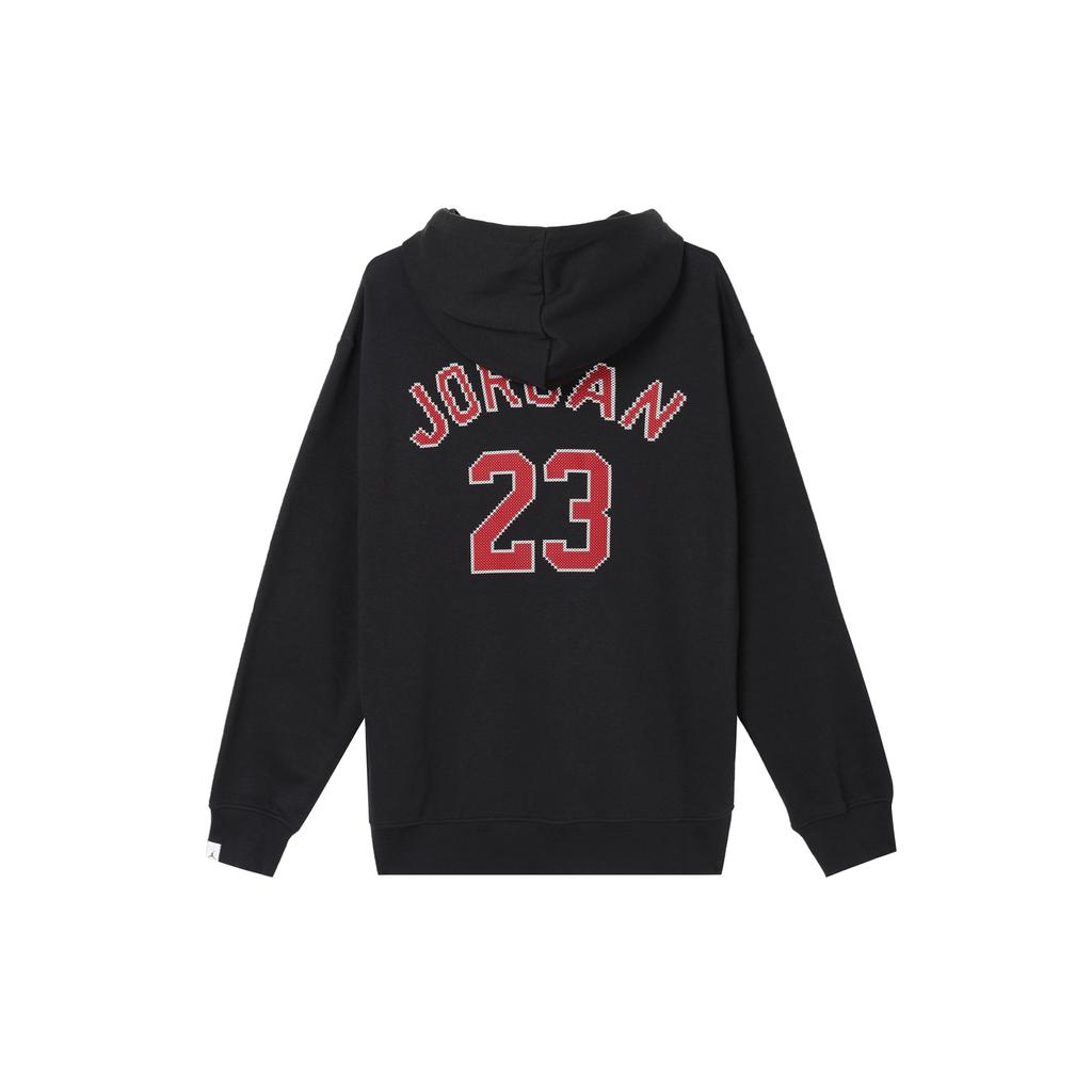 Jordan Logo Print Hoodie Men Tops Black FD7466-010