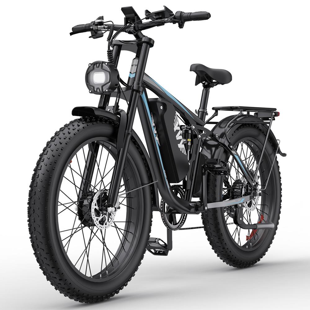 Electric Bicycle Yvy C26 Max 26" Fat Tire 1000Wx2 Motor Fully Suspended Adult Electric Bike 48V 23AH Shimano 7 Speed Max Load 150Kg