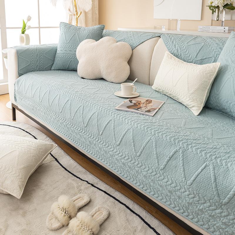 Cotton Fabric Four-Season Universal Non-Slip Sofa Cushion Modern Simple Combination Sofa Seat Cushion Cover Towel  Direct Sales