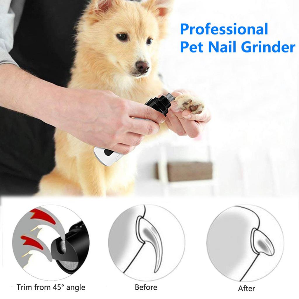 Pet Nail Grinder Dog Electric Nail Clippers Cat Rechargeable Nail Clippers LED Nail Clippers Set