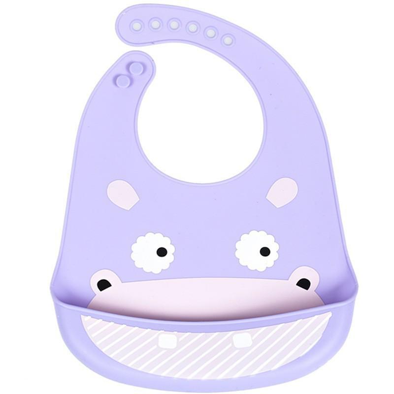 Waterproof Food-Grade Silicone Baby Bib - Leak-Proof, Self-Feeding, Drool Protection