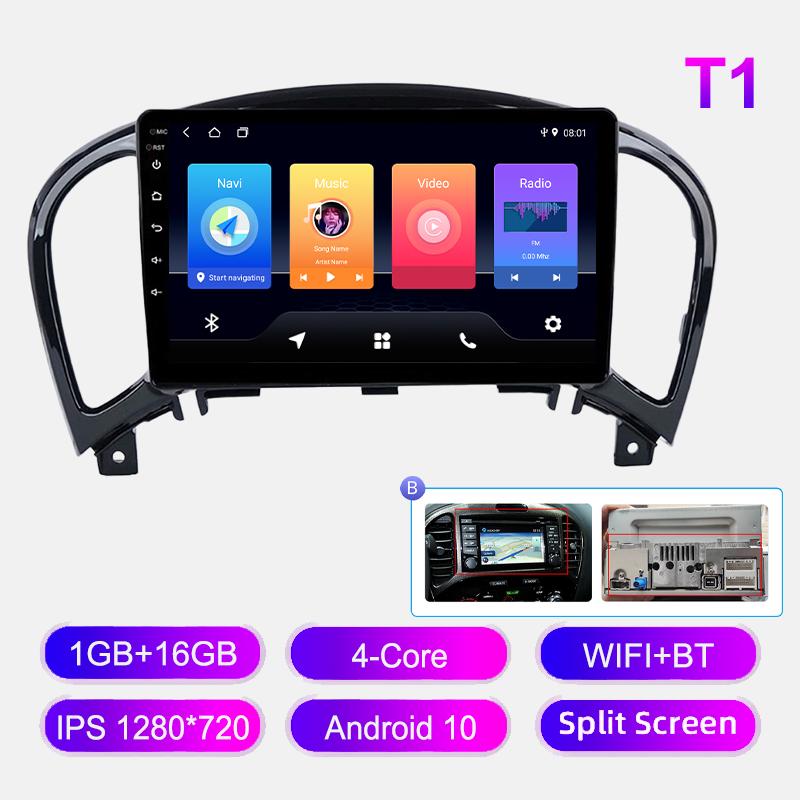 Android Car Radio For Nissan Juke 2010-2019 Multimedia Player Head Unit Stereo GPS Navigation BT WIFI 1+16GB