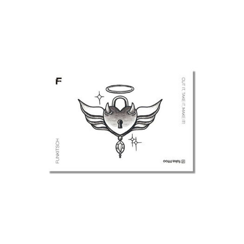 

Замок тату-наклейка