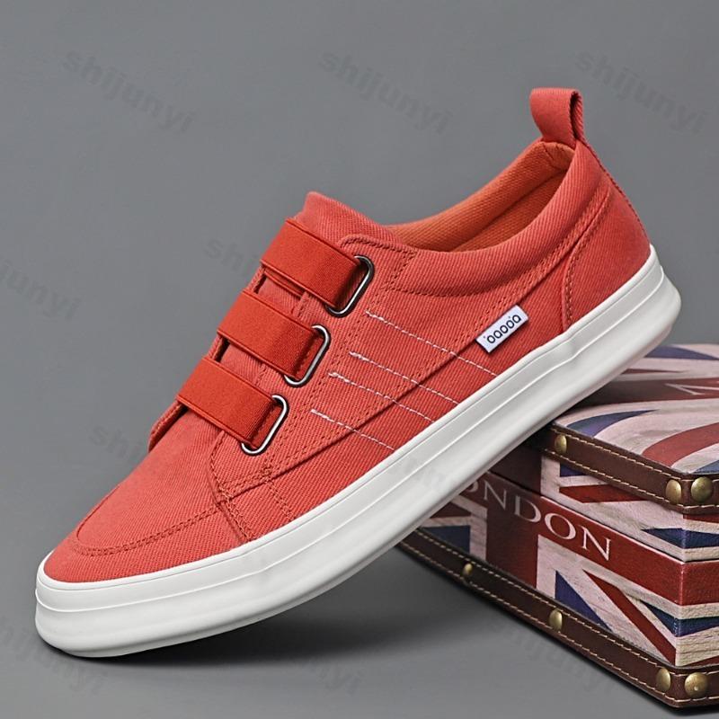 Fashion Mens Casual Shoes Cloth Lace-up Flat Shoes Autumn 2025 New Male Sneakers Luxury Design Canvas Shoes for Men Zapatillas Hombre