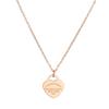 Europese en Amerikaanse Forever Love Liefde Hanger Damesmode Titanium Staal Perzik Hart Sleutelbeen Ketting