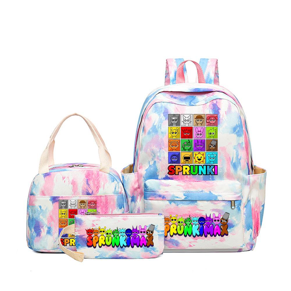 Rhythm box sprunki peripheral schoolbag boys and girls schoolbag primary school junior high school students backpack D