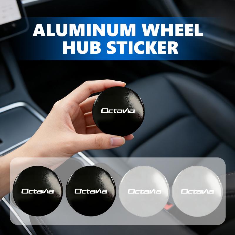 For Skoda FaCar Wheel Center Sticker Wheel Center Hub Cap Badge Decoration Decal For Skoda Octavia 2 3 Karoq Superb Rapid Kamiq Kodiaq