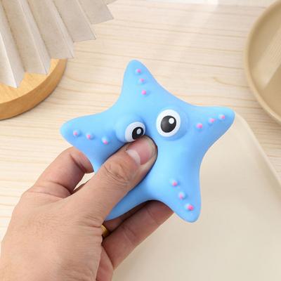 Yousheng Stress Relief Cartoon Starfish Toy Decompression Star Shape Stress Ball Anti-anxiety Flour Filling Starfish Sensory Desk