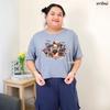 Moo Deng Tiny Baby Hippo Star Thailand Cute Pygmy Hippo Unisex Men Women Kid T-Shirt Cropped Shirt Print Short Sleeve Round Neck Big Size