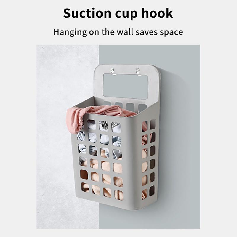 Závěsný koš na špinavé prádlo Úložné koše Držák Organizér Nádoba Víko Nástěnný Otvory pro odvod vody Dětský pokoj Obývací pokoj