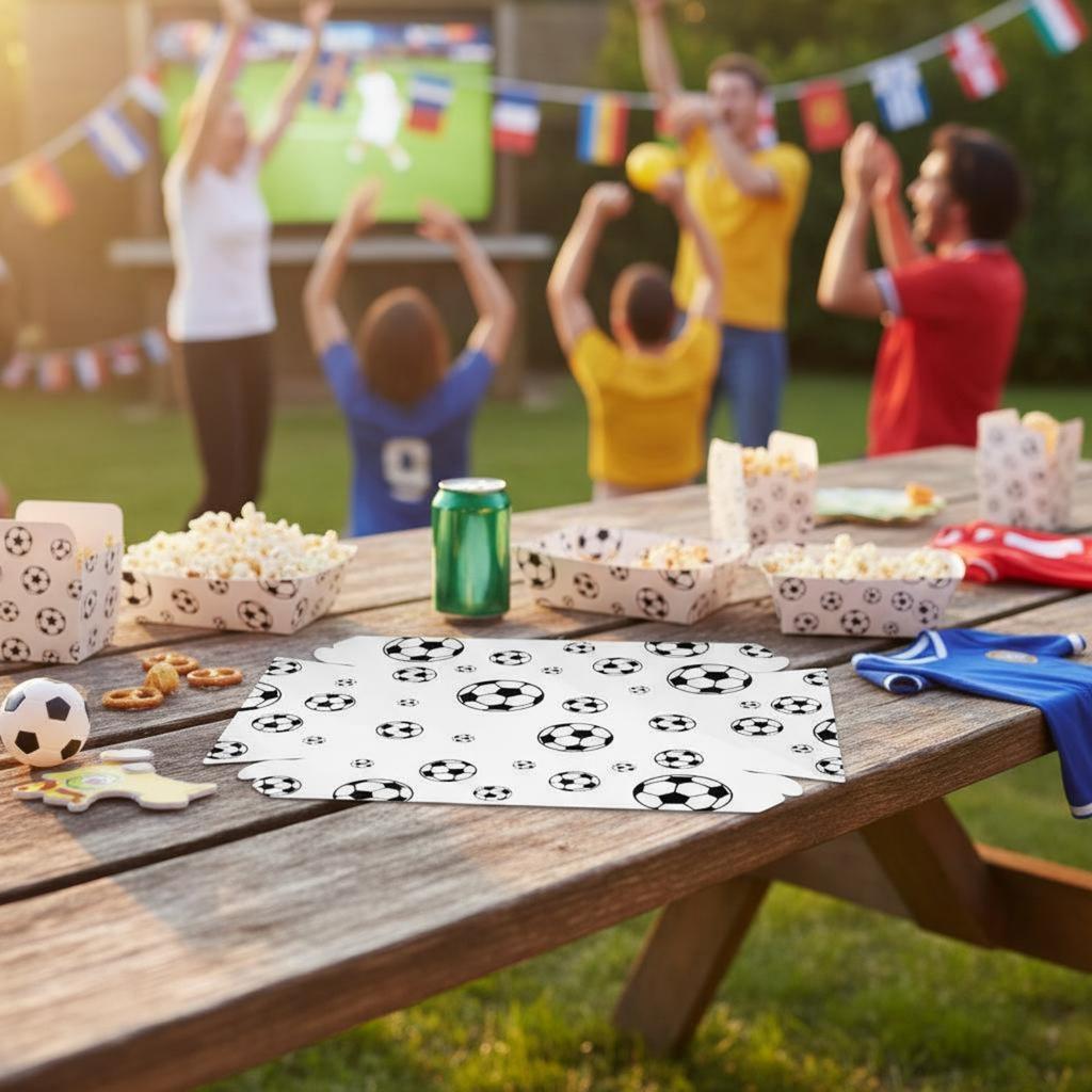 12 Pieces Sports Theme Party Snack Boat Easy Assembly Boat Shaped Snack Holder Gridiron Party Food Container for Tailgating