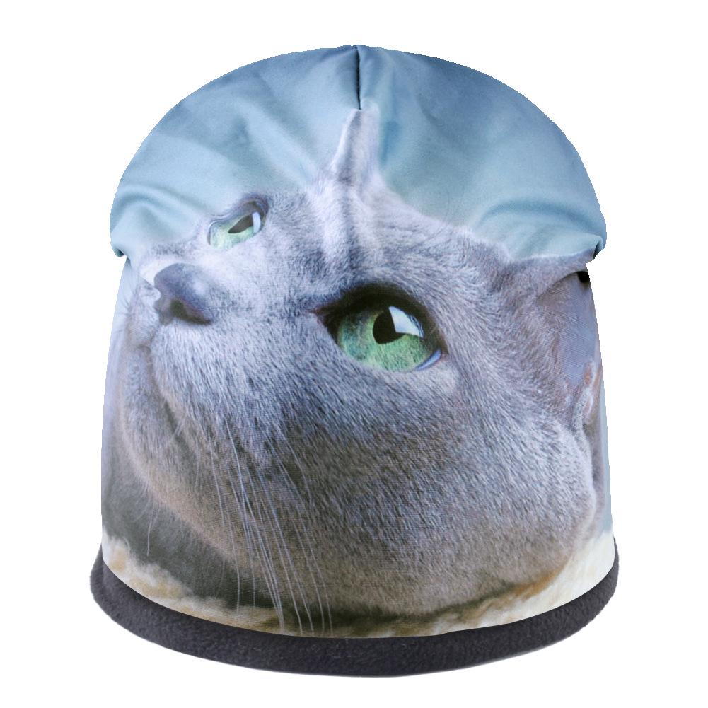Cute Kitten Women's Warm Knit Hat - Breathable Fashion
