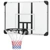 Basketballkorb, Bruchfeste Rückwand, Höhenverstellbar, Indoor & Outdoor, Stahlrahmen, Schwarz