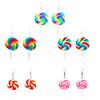 Fashion Rainbow Lollipop Candy Dangle Hook Earrings Women Jewelry Gift Party