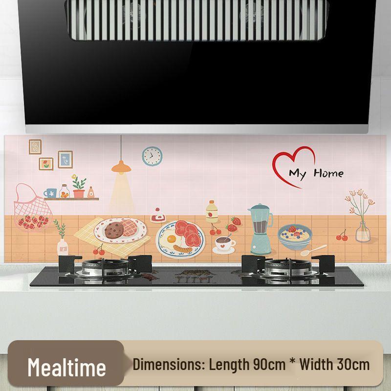 High-Temperature Resistant, Fireproof, Waterproof Kitchen Wall Sticker - Oil & Stain Proof for Stove, Range Hood, and Tile