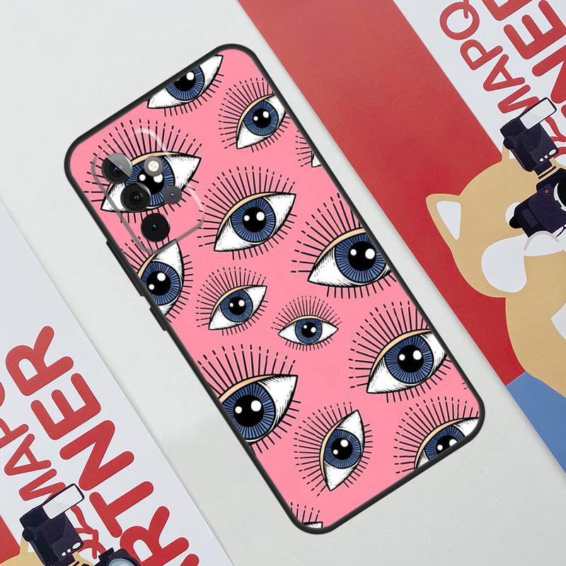 Scary Face Eyes Case For Samsung Galaxy A06 A16 A36 A56 A55 A35 A33 A53 A13 A23 A17 A54 A34 A14 A52 A32 A15