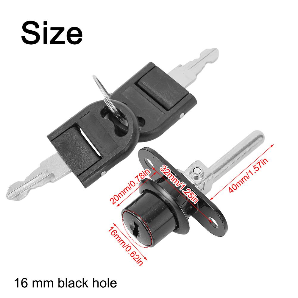 16/19mm Furniture Desk Draw Pedestal Lock Office Home Filing Cabinet Lock 2 Keys Fixed Locks Furniture Hardware Door Hasps