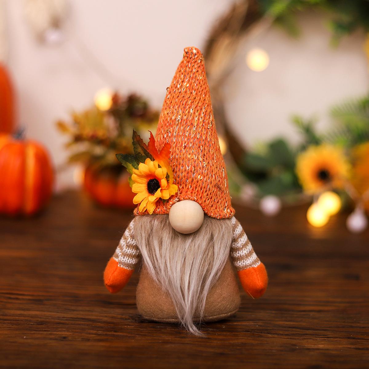 

Еженедельная фигурка гнома на Праздник урожая: Мультяшная плюшевая кукла Безликий для украшения