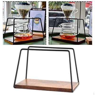 Coffee Dripper Filter Stand Station Wood Bottom for Office Home Camping Tea Strainer
