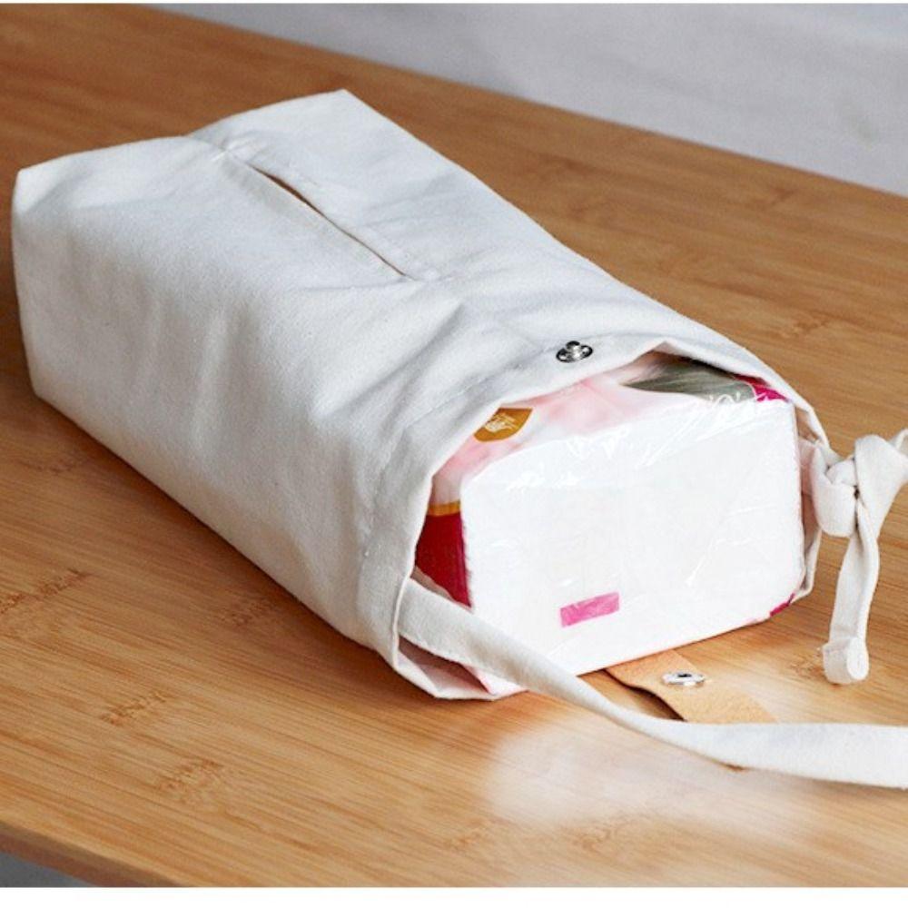 Case Cover Car Accessories Handkerchief Napkin Holder Canvas Tissue Box Cosmetic Box