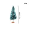 12pcs Sisal Silk Blue Green Small Christmas Tree Mini Christmas Tree Desktop Ornament
