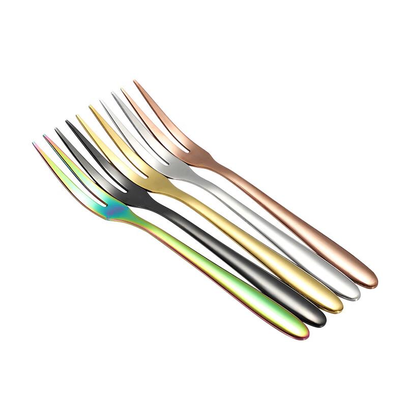Ruhan 304 Stainless Steel Dessert Forks - Rose Gold (Set of 4)