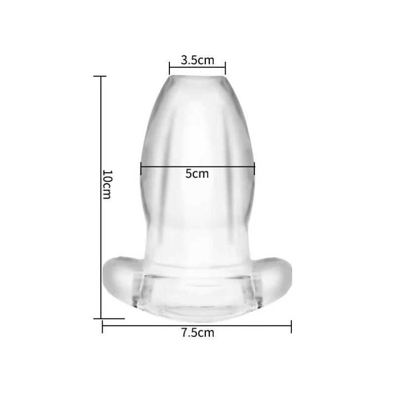 Transparent Hollow Anal Peeping Plug BDSM Butt Plug Silicone Enema Tools Gay Lesbian Anal Expander Sex Accessories for Couples