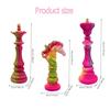 3pc International Chess Sculpture Decoration, Resin Chess Statue,  Chess Pieces Window Display Ornament, Creative Home Decor