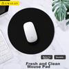Round Mouse Pad, Solid Color Simple Small Size, Instagram Style Laptop Mat, Leather Pad, Waterproof And Dirt-Resistant, Fresh Desk Mat