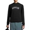 Moncler SS24 Tie-Dye Effect Water-Based Logo Print Crew Neck Long Sleeve Sweatshirt Men Sweatshirt Black J10918G00004809KR999