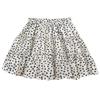 Women's Black Floral High-Waisted A-Line Skirt - Slimming Summer Cake Design for Petite