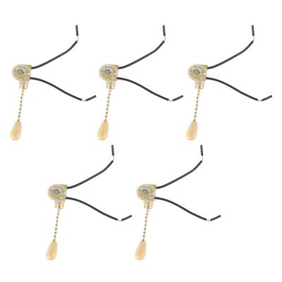5pcs Pull Chain Switch Exquisite Replacement Ceiling Fan Light Switch Cord for Wall Lamp 250V 125V