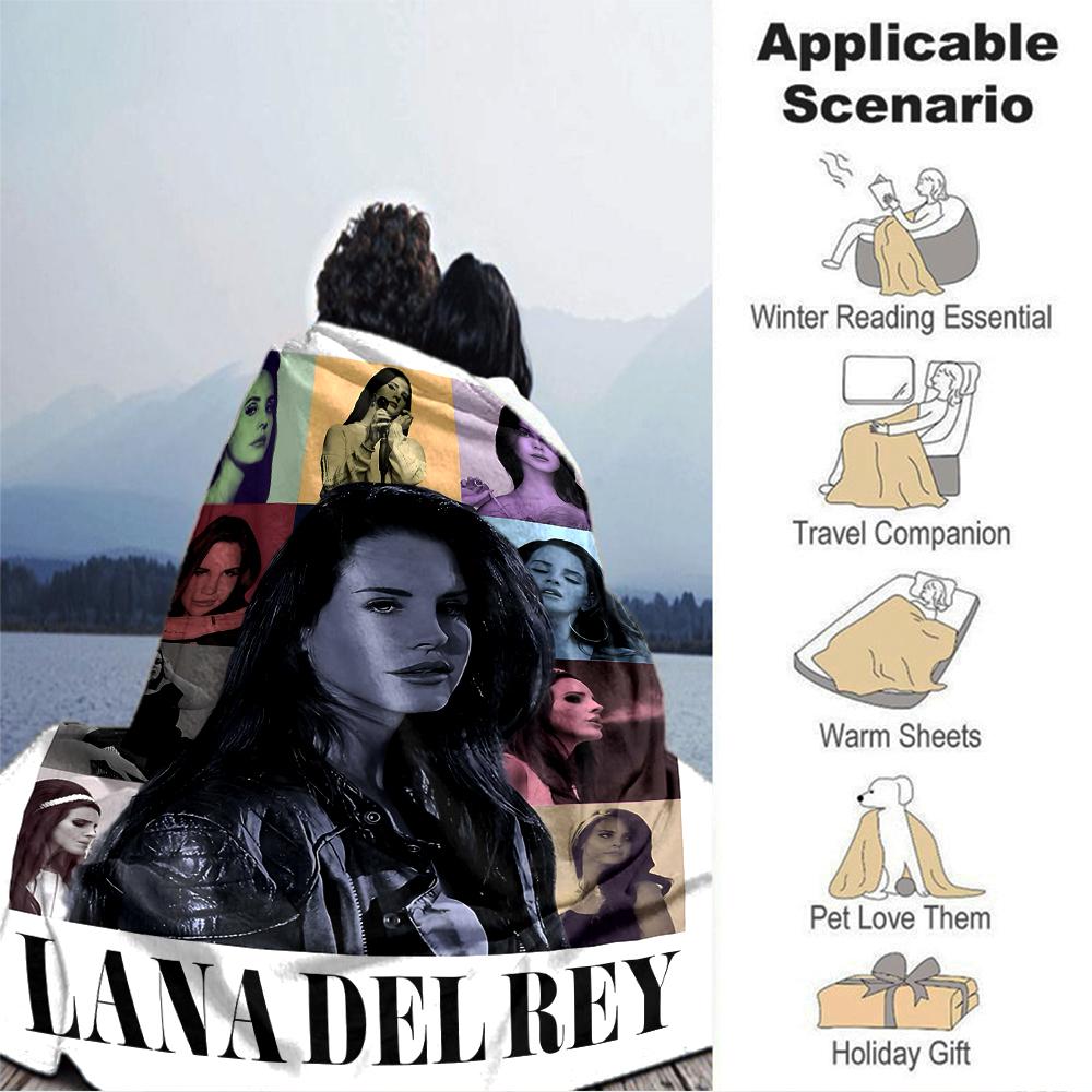 Lana Del Rey Pop Star Blanket Soft Throw Blanket For Home Bedroom Bed Sofa Travel Office Solid Christmas Blanket
