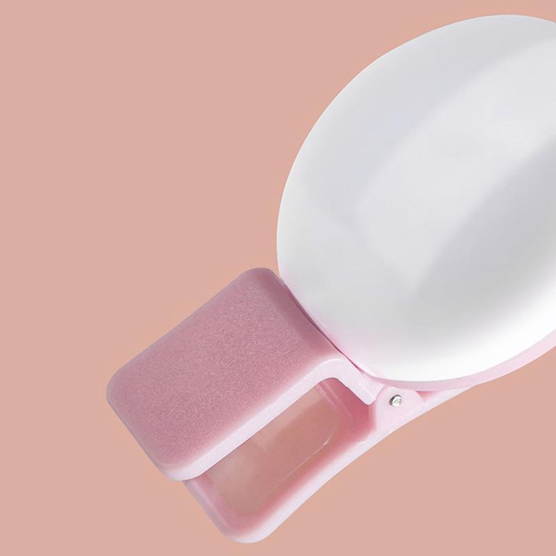 Luz de Anillo Lámpara Flash de Relleno para Teléfono Móvil Clip Portátil Atenuación de Tres Niveles Mini Duradera Práctica 10 LED Anillo para Selfies Belleza