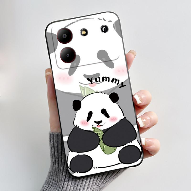 Süße Cartoon Hülle Für ZTE Blade A54 Fundas Capa Druckschale Schutzhülle Weiches Silikon Schwarzes Gehäuse Coque