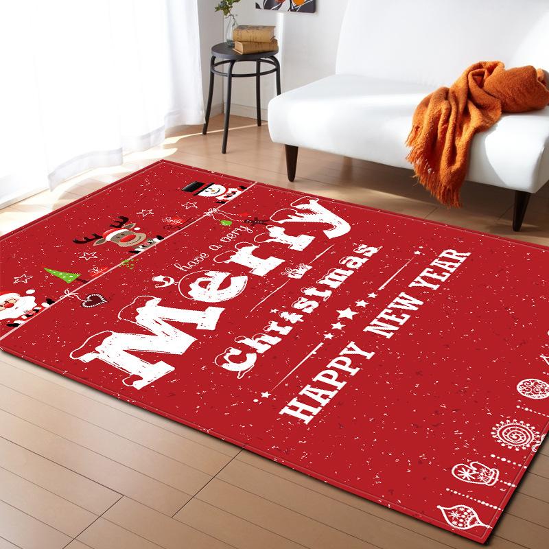 Christmas Living Room Carpet Bedroom Dining Room Floor Mat Doormat Pattern Can Be